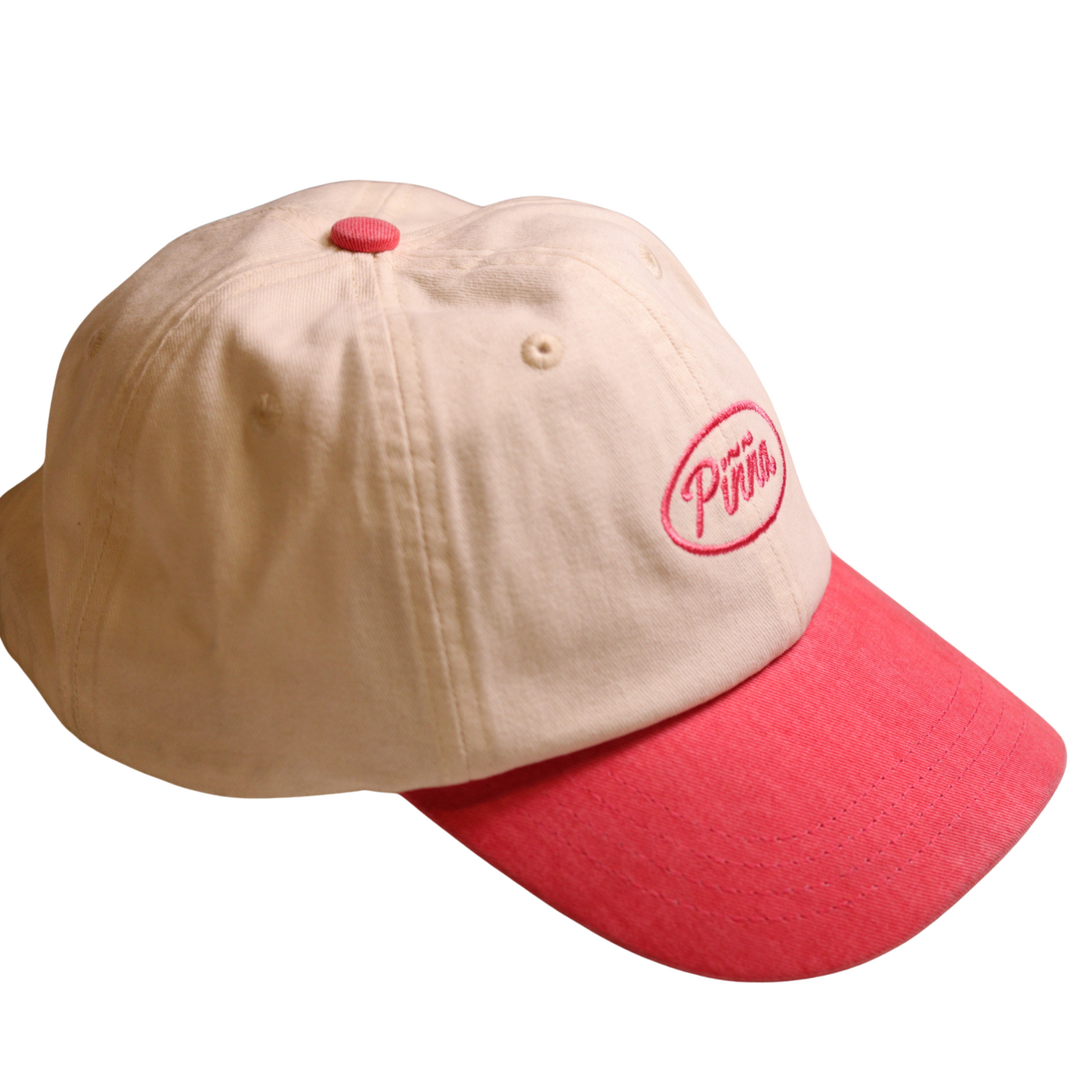 Dad Cap - Off White & Pink
