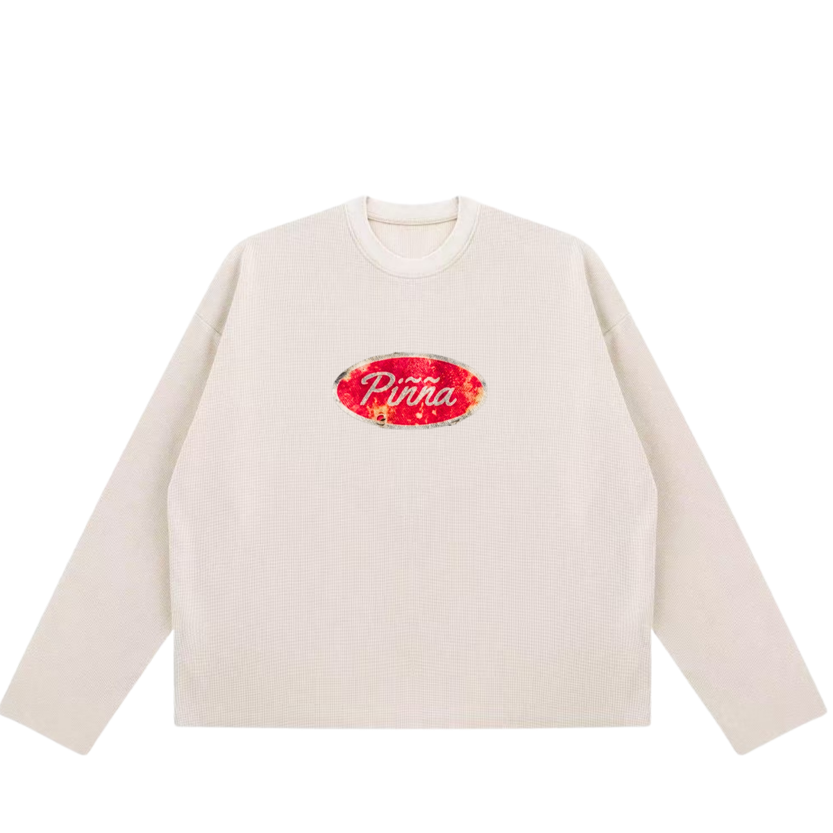 Waffle Long Sleeve Tee - Beige