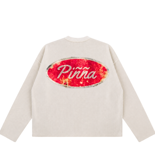 Waffle Long Sleeve Tee - Beige