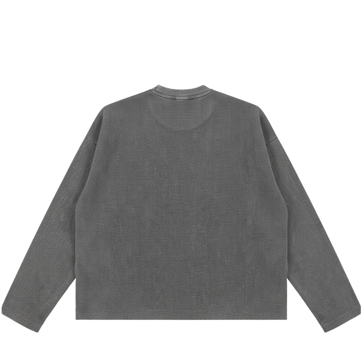 Waffle Long Sleeve Tee - Gray