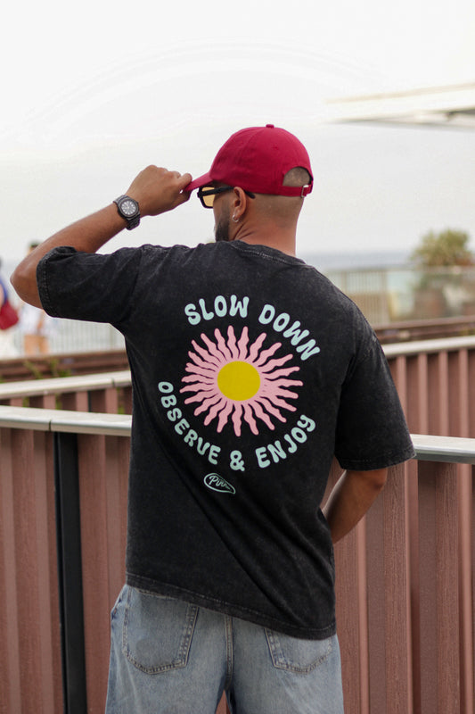 Slow Down - Acid Wash Black