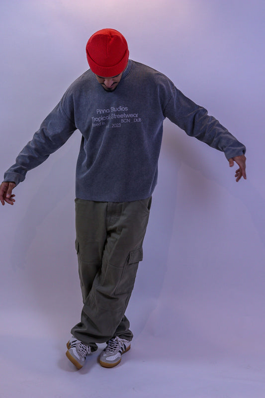 Waffle Long Sleeve Tee - Gray