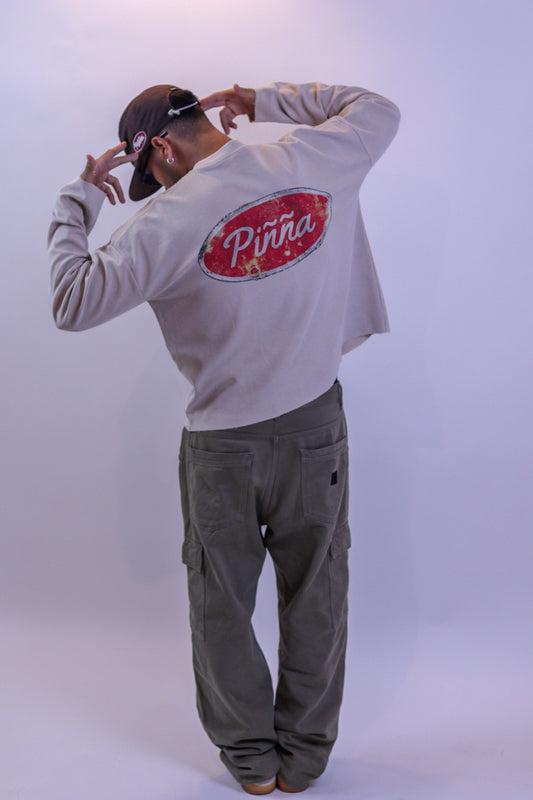 Waffle Long Sleeve Tee - Beige