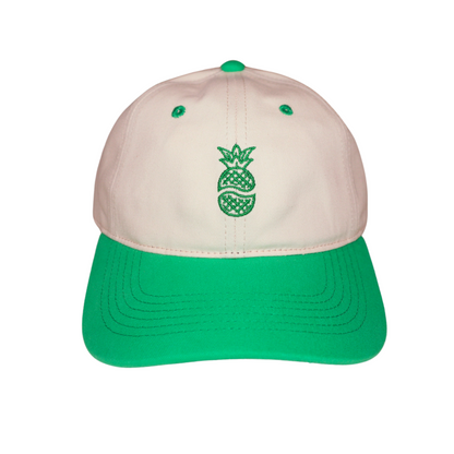 Classic Dad Cap - Offwhite & Green