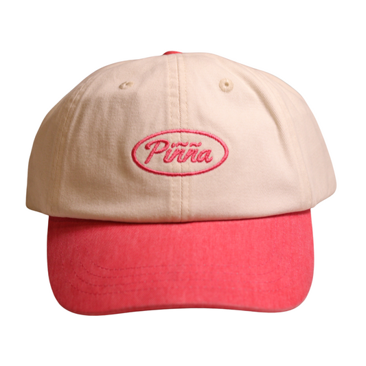 Dad Cap - Off White & Pink