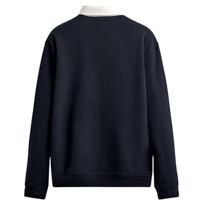 Script Polo Sweater - Navy