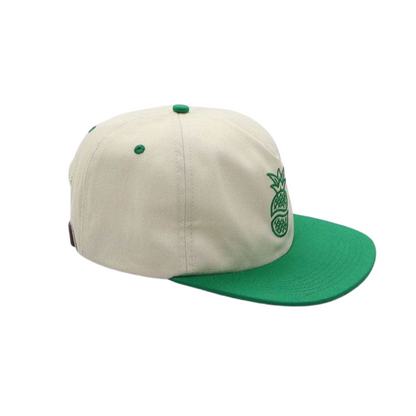 Classic Snapback Cap - Offwhite & Green