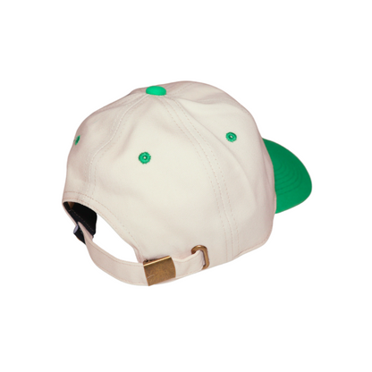 Classic Dad Cap - Offwhite & Green