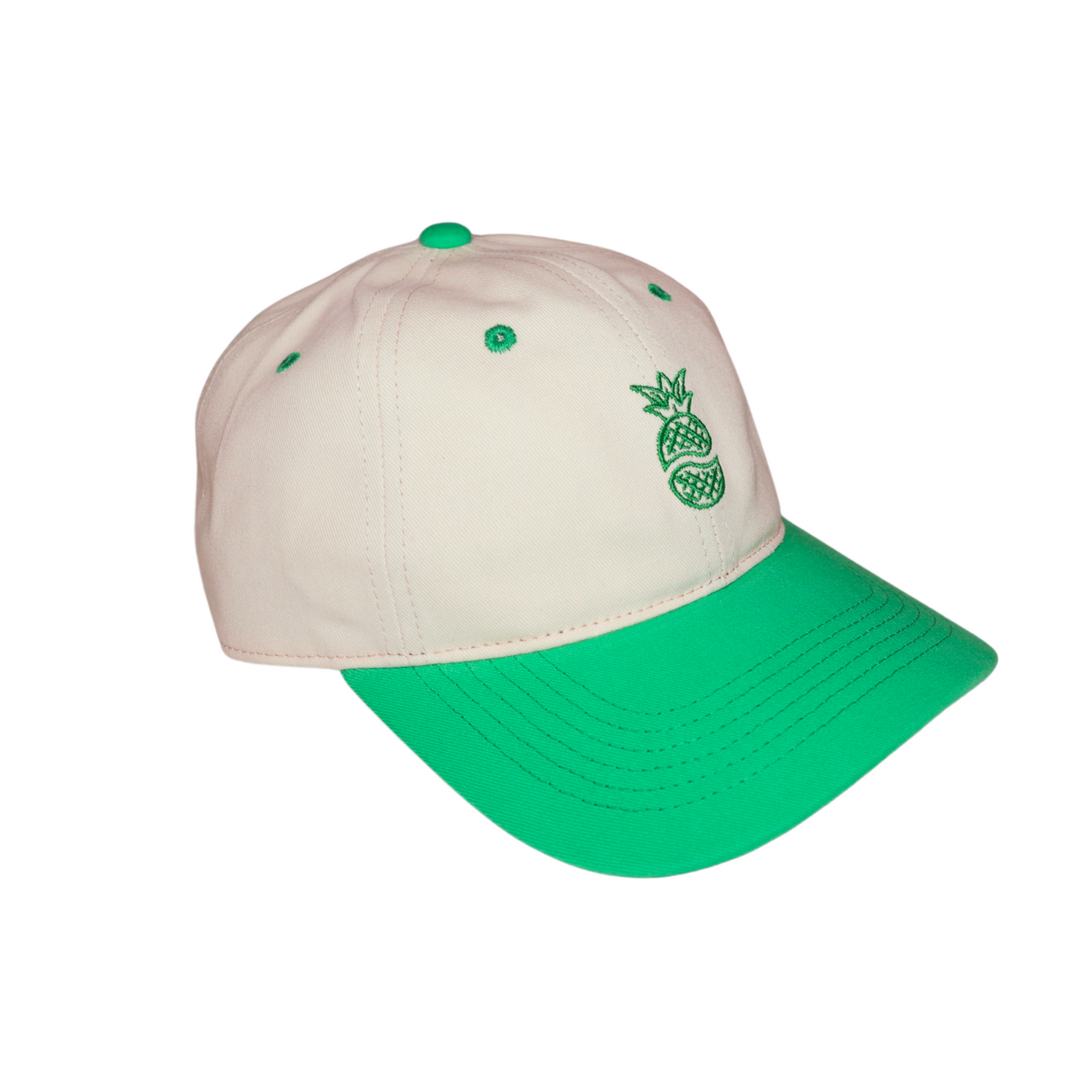 Classic Dad Cap - Offwhite & Green