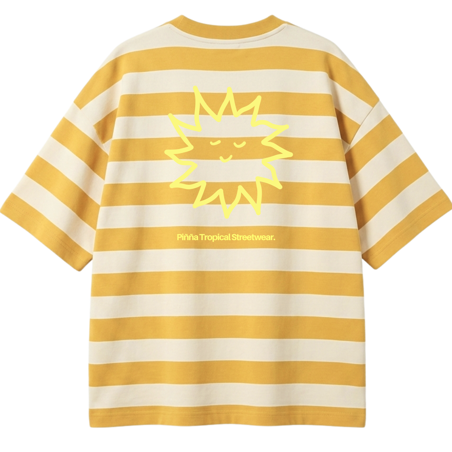 Striped Waffle Tee - Yellow