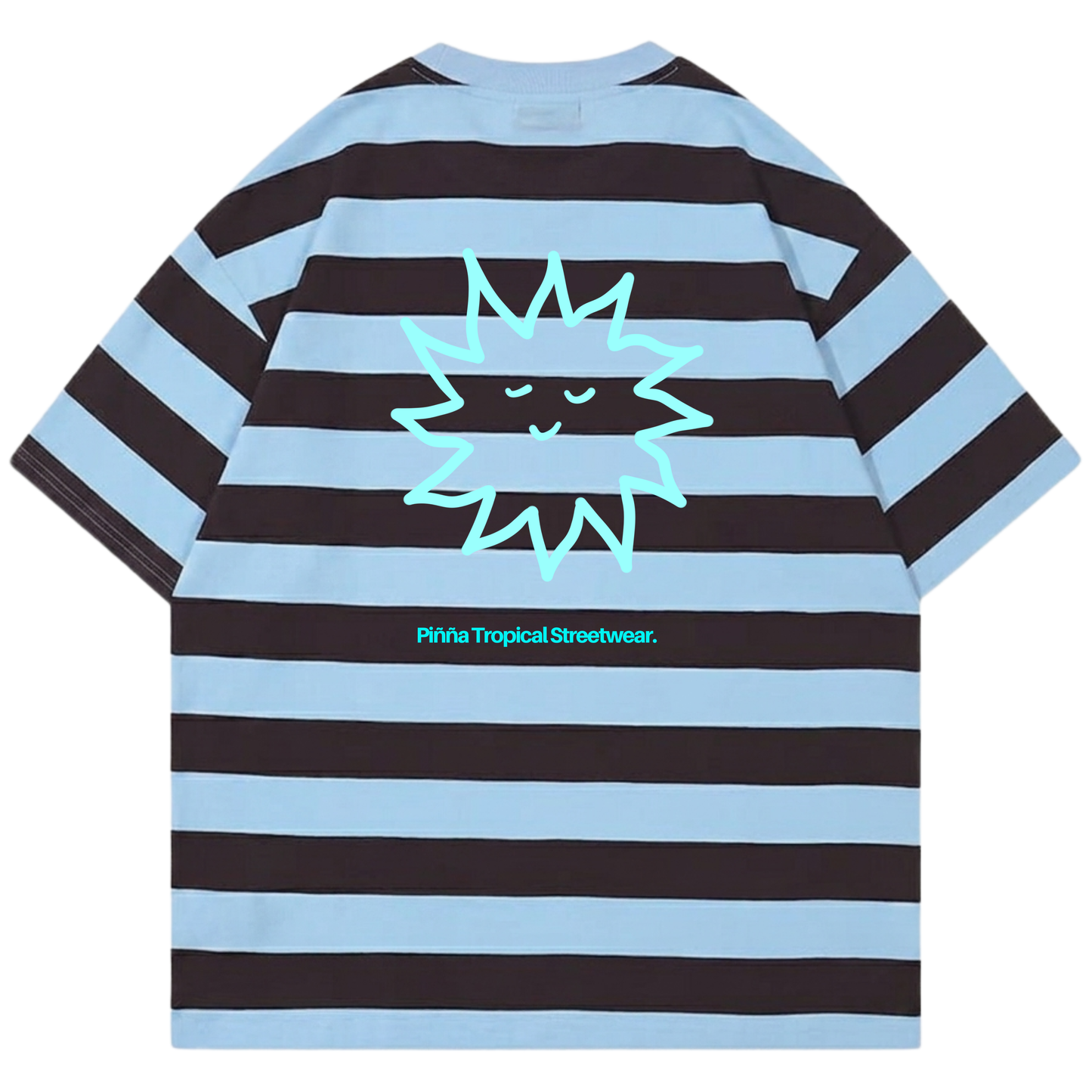 Striped Waffle Tee - Blue