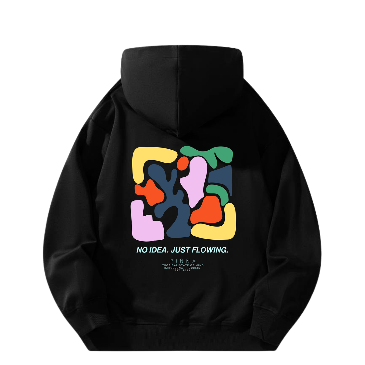 Flowing Hoodie - Double Zip - Black