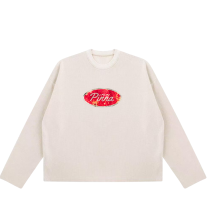 Waffle Long Sleeve Tee - Beige