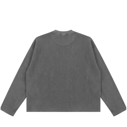 Waffle Long Sleeve Tee - Gray