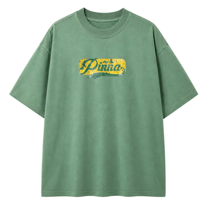 Distressed Tee – Stone Wash Green