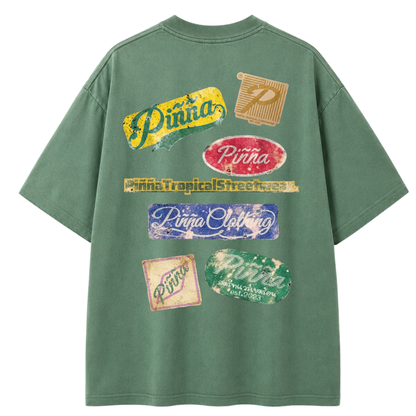 Distressed Tee – Stone Wash Green