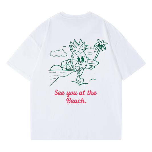 See You at the Beach Tee - White