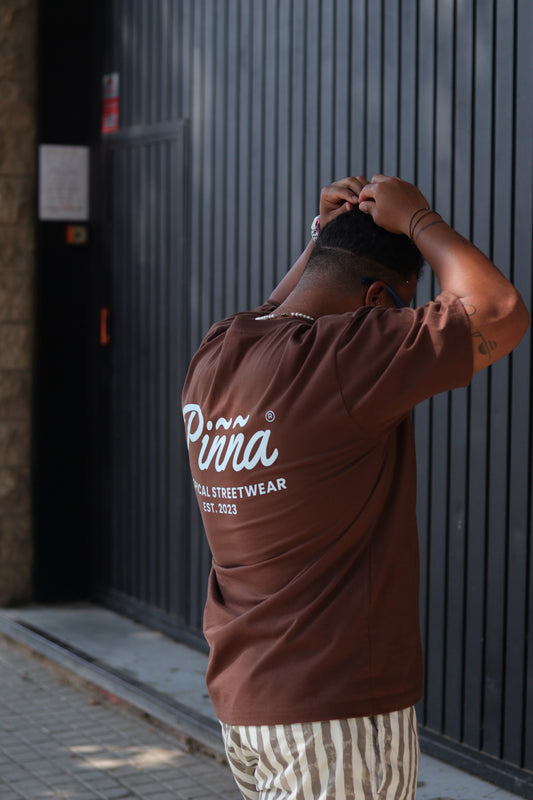 Slim Fit Piñña Logo Tee - Brown